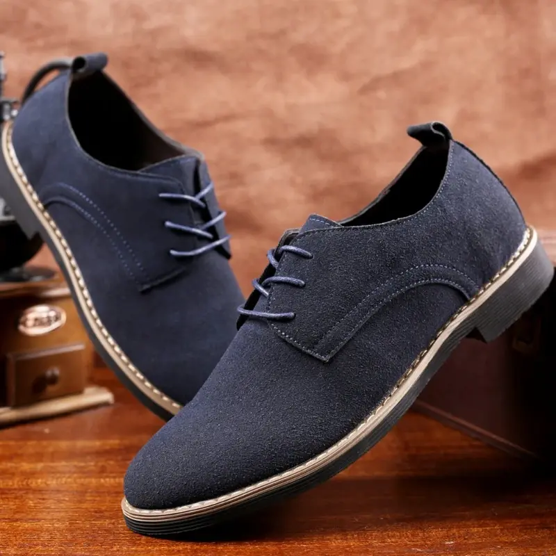 Step into elegance with these luxury men’s Oxford shoes. Crafted from high-quality suede leather, these lace-up shoes combine sophistication and comfort | US $6.38