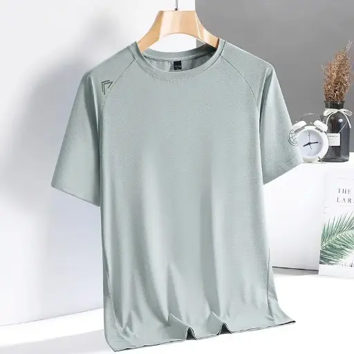 Stay comfortable and active with this Quick Dry Sport T-shirt for men. Designed for summer, this casual white tee features short sleeves and is available in plus sizes up to 9XL. Ideal for gym workouts or everyday wear | US $9.07